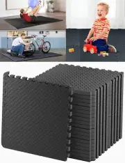 Puzzle Exercise Mat 20 Tiles Foam Interlocking Exercise Mats - Floor Tiles fo...