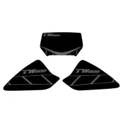 TW200 Shroud Graphics and front plate decal 1987-2023 retro black / gray