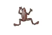 Mr Gecko Cast Iron Cute Handcrafted Frog Antique Rust Decor Figurine Statue