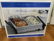 Bella Cucina Double Buffet Server and Warming Tray New In Original Box.