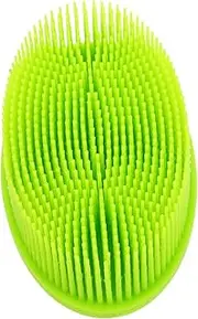 Toyvian Bath Hair Brush Scalp Scrubber Newborn Brush Newborn Hair Brush Soft Brush Cradle Cap Bath Sponge Soft Comb Silica Gel Light Green