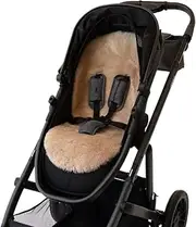 Naturally Sheepskins Luxury Shorn Sheepskin Pram Liner - 100% Natural, Universal fit, Breathable, Temperature regulating, Easy Care (Blush)