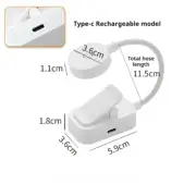 Folding Mini Clip Book Lamp USB Rechargeable LED Night Light 3 Modes Eye Protect