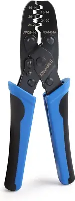 Newdeli Molex Crimper 24-14 AWG Non-Insulated Open Barrel Crimping Tool for JST