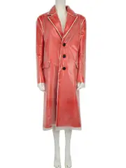 Red Wool Translucent Layer Coat