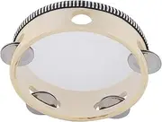 Hand Held Tambourine Drum 6 inch Bell Birch Metal Jingles Percussion Gift Musical Educational Toy Instrument for KTV Party Kids Games (6 inch)