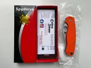 Spyderco Paramilitary 2 Orange/blue Rex 45 Satin G10 C81GPORBL2 Exclusive NEW