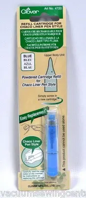 Clover Chaco Liner Pen Chalk Refill Blue
