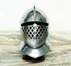 Medieval Halloween Knight Close Armor Helmet Replica for lap reenactment