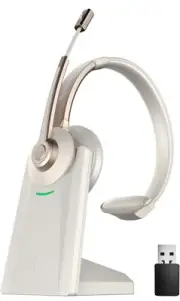 Hoyzzem Bluetooth Headset, Wireless Headphones with Microphone Noise Canceling