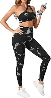 [Generic] Belli Boutique Seamless Yoga Set, High Rise Pants and Sports Bra, Quick-Dry Fabric, Black