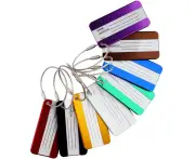 Set Of 8 Metal Luggage Tags, Luggage Tags, Suitcase Tags With Address Tags