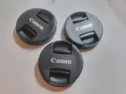 Pack of 3 NEW 52mm Front Lens Cap Snap-on Cover for Canon Camera