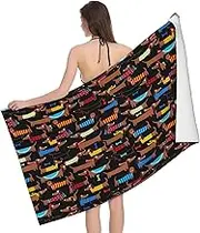 JBYJBX I Love My Dog Dachshunds Print Beach Towel Quick Dry Sandproof Microfiber Beach Bath Towel for Travel Pool Camping
