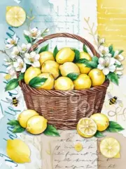 Decorative Paper, Mixed Media, Junk Journaling, junk kit - lemons
