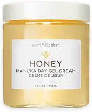 Earth To Skin Honey Manuka Day Gel Cream – Lightweight Face Moisturizer with Hyaluronic Acid & Vitamin E – 4.0 fl oz