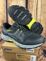 NEW ASICS Gel Venture 8 Men’s 10 Graphite Grey Yellow Shoes Running Sneakers