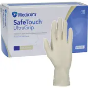 Medicom SafeTouch UltraGrip Latex Medical Gloves Medium Box 100