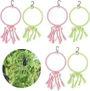 WADY 6Pcs Bird Swing, Cage Accessories for Birds, Rope Swing Toy Parrot Climbing Perch Stand for Lovebirds,Budgerigars, Rope Bird Swing for Cage, Hanging Perch Parrot Toys