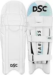DSC Cynos 2020 Youth Cricket Batting Legguard | White | Right Hand | PVC Facing | Extended Side Wing | Breathable Mesh Bolsters | High-Density Foam Protection