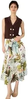 GRACE CONTINENTAL(グレースコンチネンタル) Girls' Skirt with Resort Leaf Print