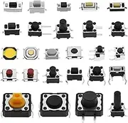 SING F LTD 260PCS Micro Momentary Tact Switch Tactile Push Button Switch Assortment Kit 26 Values 4 pin/3 pin/2 pin for Television Audio Equipment Video Recorders QC-26V