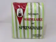 Vintage Stripped Marvelaire by Springmaid Luxury Muslin Double Fitted Sheet