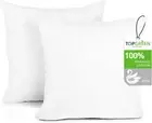 Feather Throw Pillow Inserts 2 Pack | 20 X 20 Square Deco Pillow for Bed, Sofa,