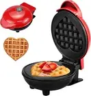 Mini Waffle Maker,4 Inch Non-Stick Griddle for Waffles,Heart Shape Design Waffle
