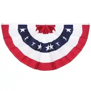 American Pleated Fan Flag,3 X 6 Ft USA Patriotic Flag Bunting Half Fan Banner 1