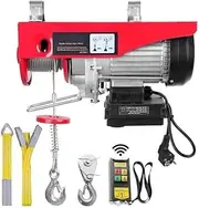 Waterproof Electric Winch Boat Trailer Winch Electric Hoist 1320lbs Lifting Capacity Electric Steel Wire Winch with for Warehouse Factory 600kg