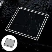 Bathroom Shower Floor Drain Waste Grate with Tile Insert 304 Stainless Steel Floor Drain 118x118mm(Chrome)