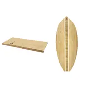 Surfboard Shaped Bamboo Serving Board Stylish Cheese & Charcuterie Platter with Gift Box