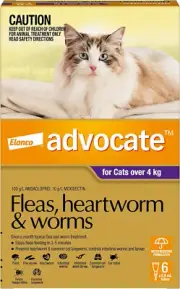 Advocate Flea and Worm Treatment for Large Cats - 6 Pack