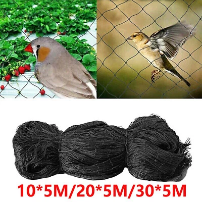 10m/20m/30m Bird Netting Net Anti Pest Commercial Fruit Trees Plant Mesh Black