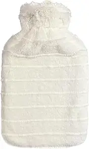 Feelgood Hot Water Bottle w/Cover 2L - White Fur