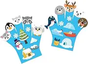 Perfeclan 2X Animals Felt Story Finger Puppets Animals Finger Puppet Toys Interactive for Kids Early Learning for Home Birthday Parties, Arctic Theme