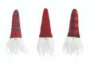 Mud Pie Home Christmas Gnome Wine Bottle Gift Toppers Set of 3