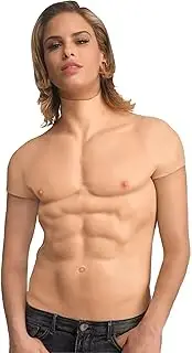 Master Series Ripped Silicone Male Chest for Beginners, Men, Women, & Couples. Strong, Muscular Muscle Shirt. Stretchy Silicone and Realistic Look. 1 Piece, Light - Small