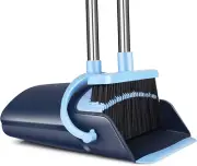 Broom and Dustpan Set for Home 2024 Indoor Broom with Dustpan Combo Set Upright