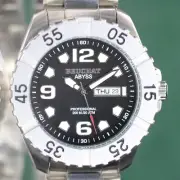 BEUCHAT ABYSS DIVERS MENS WATCH BLACK ARABIC DIAL ROTATING BEZEL 200M