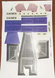 Vintage Star Wars Snowspeeder (Purple) Replacement Sticker Peel & Stick