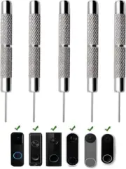 5 Pack Doorbell Removal Pin Key Security Tool for Nest Arlo Blink Eufy Google