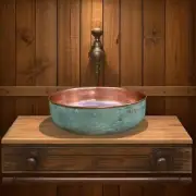 Green Patina copper Moroccan sink hammered , vintage handcrafted copper sink.