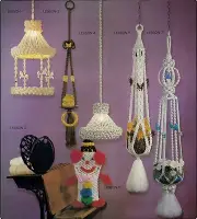 Vtg Patterns - Carousel, Lamp, Plant Hanger #SH2 Macrame School House Vol 2 Book