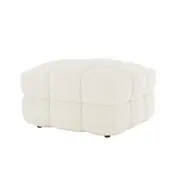 Norah Boucle Ottoman Cream White