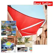 Durable Red Right Triangle Shade Sail 13' x 17' - 3- & Easy Install