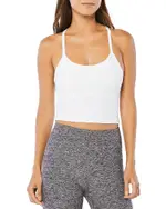 Beyond Yoga Spacedye Slim Racerback Cropped Tank in Cloud White