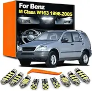 16Pcs LED Interior Light Trunk Door Courtesy Bulb Kit, For Mercedes Benz M Class W163 ML230 ML270 ML320 ML350 1998-2005