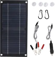 Solar Battery Charger – Vehicle Powar Charger, 12V Solar Maintainer | 11.81x6.3 inches Outdoor Charging Panel, Portable Car Charging Kit, Battery Used in RV Camping